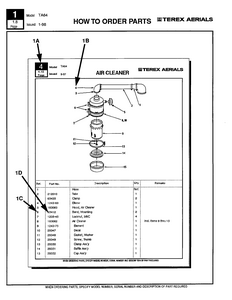 Terex TA64 Lisft Truck Parts manual pdf