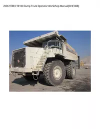 2006 TEREX TR100 Dump Truck Operator Workshop Manual[OHE 808] preview