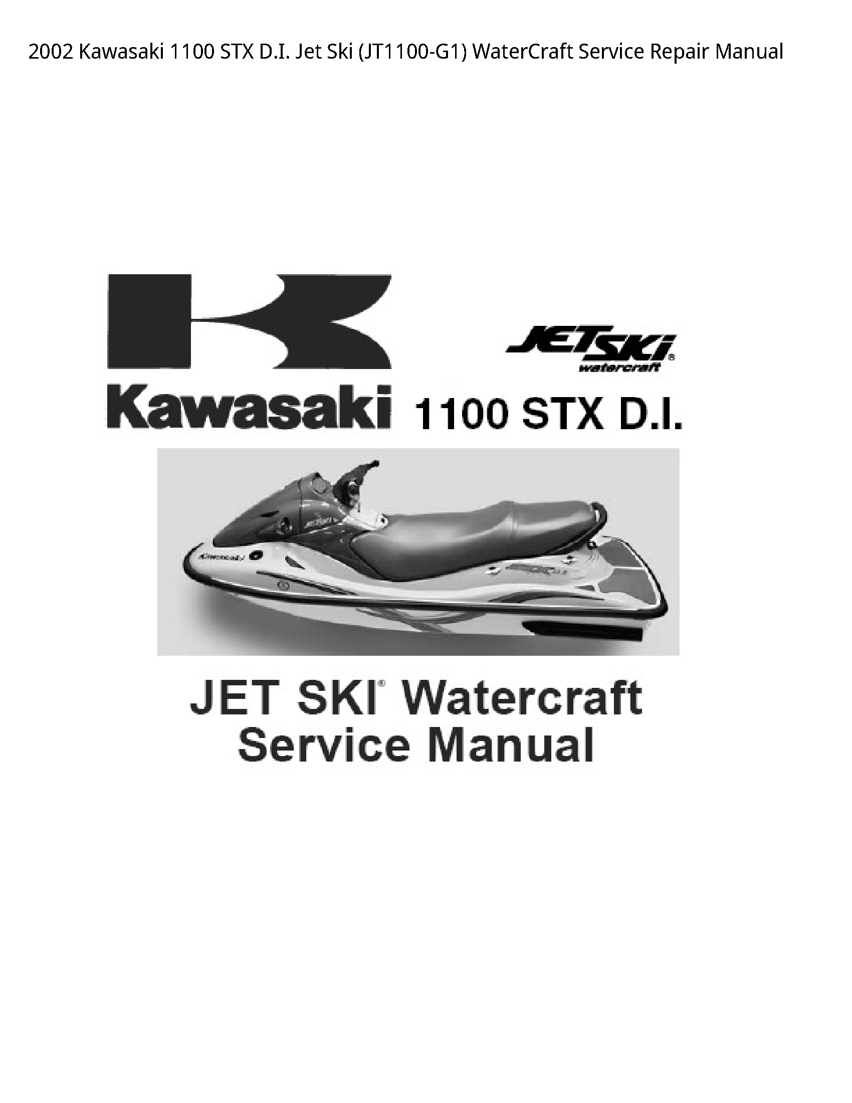 Kawasaki 1100 STX D.I. Jet Ski WaterCraft manual