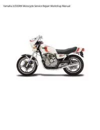 Yamaha XJ550RH Motocycle Service Repair Workshop Manual preview