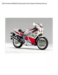 2000 Yamaha FZR600(W-D) Motocycle Service Repair Workshop Manual preview