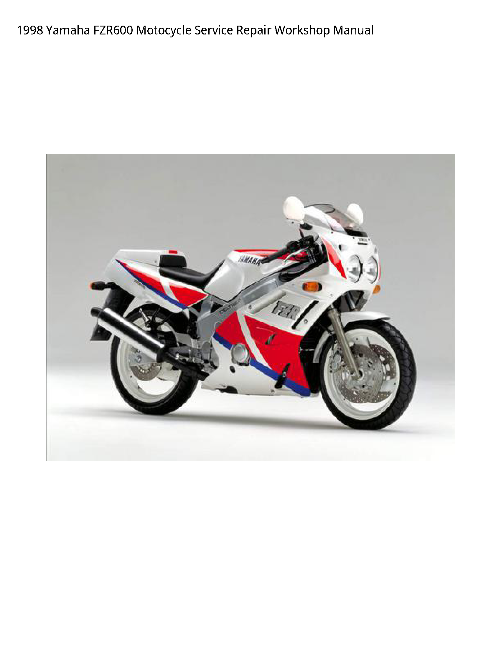 Yamaha FZR600 Motocycle manual