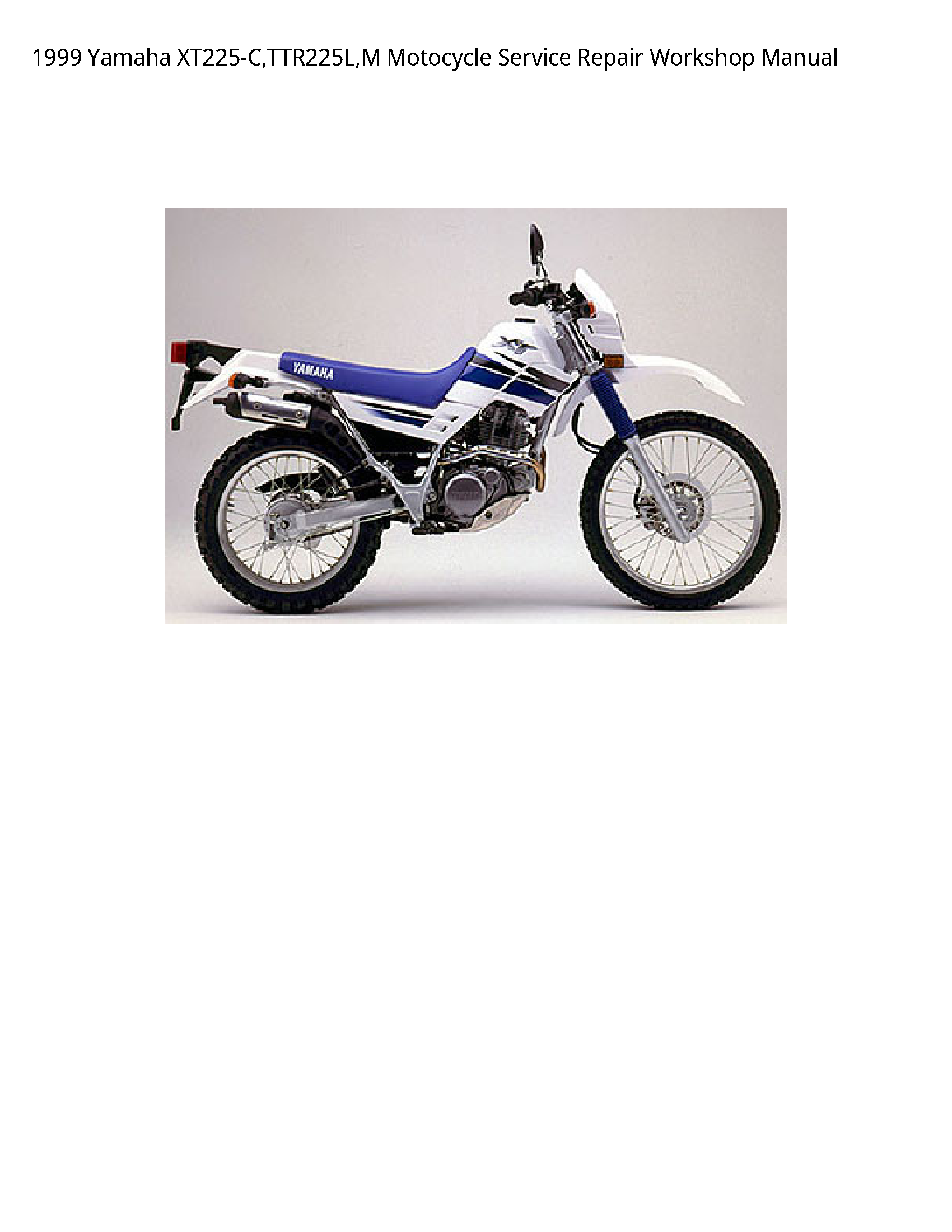 Yamaha XT225-C Motocycle manual