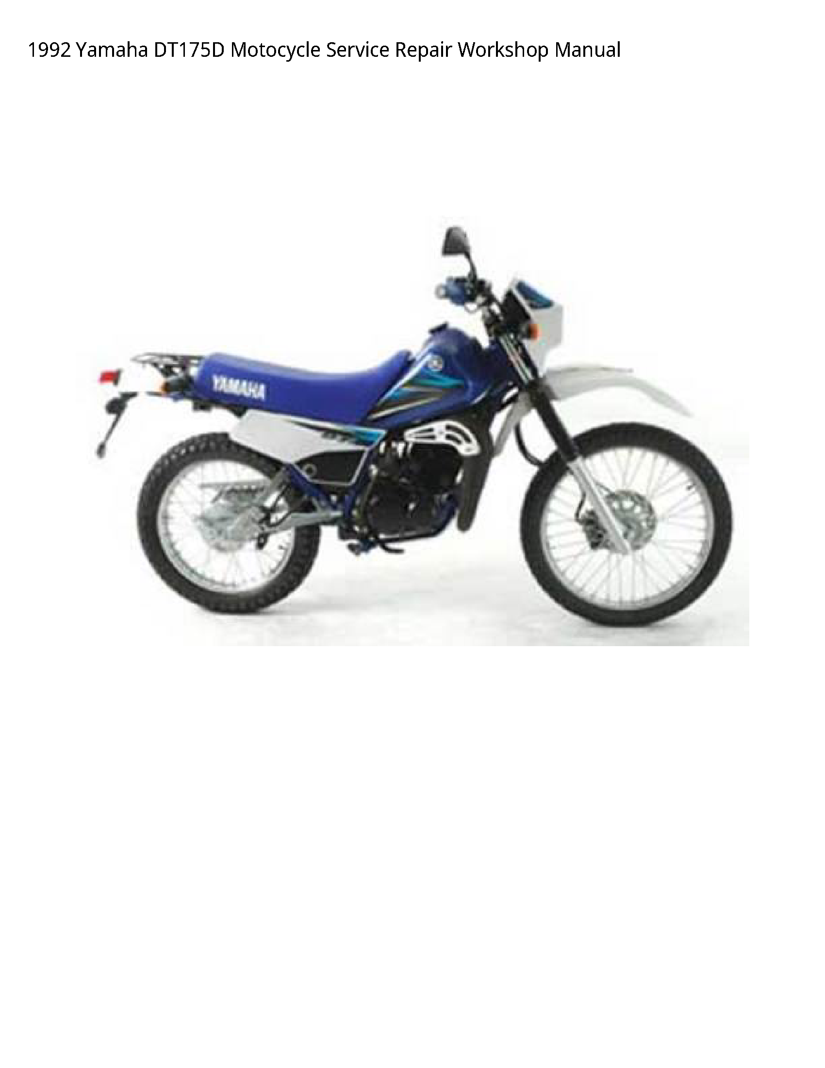 Yamaha DT175D Motocycle manual