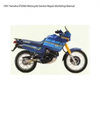 1991 Yamaha XTZ660 Motocycle Service Repair Workshop Manual preview