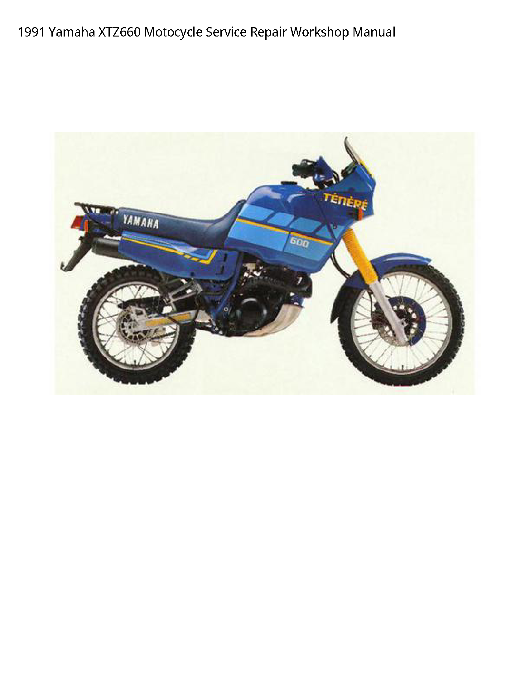 Yamaha XTZ660 Motocycle manual