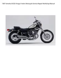 1987 Yamaha XV535 Virago V-twins Motocycle Service Repair Workshop Manual preview