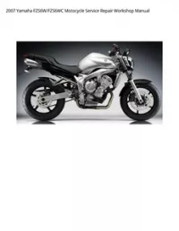 2007 Yamaha FZS6W/FZS6WC Motocycle Service Repair Workshop Manual preview