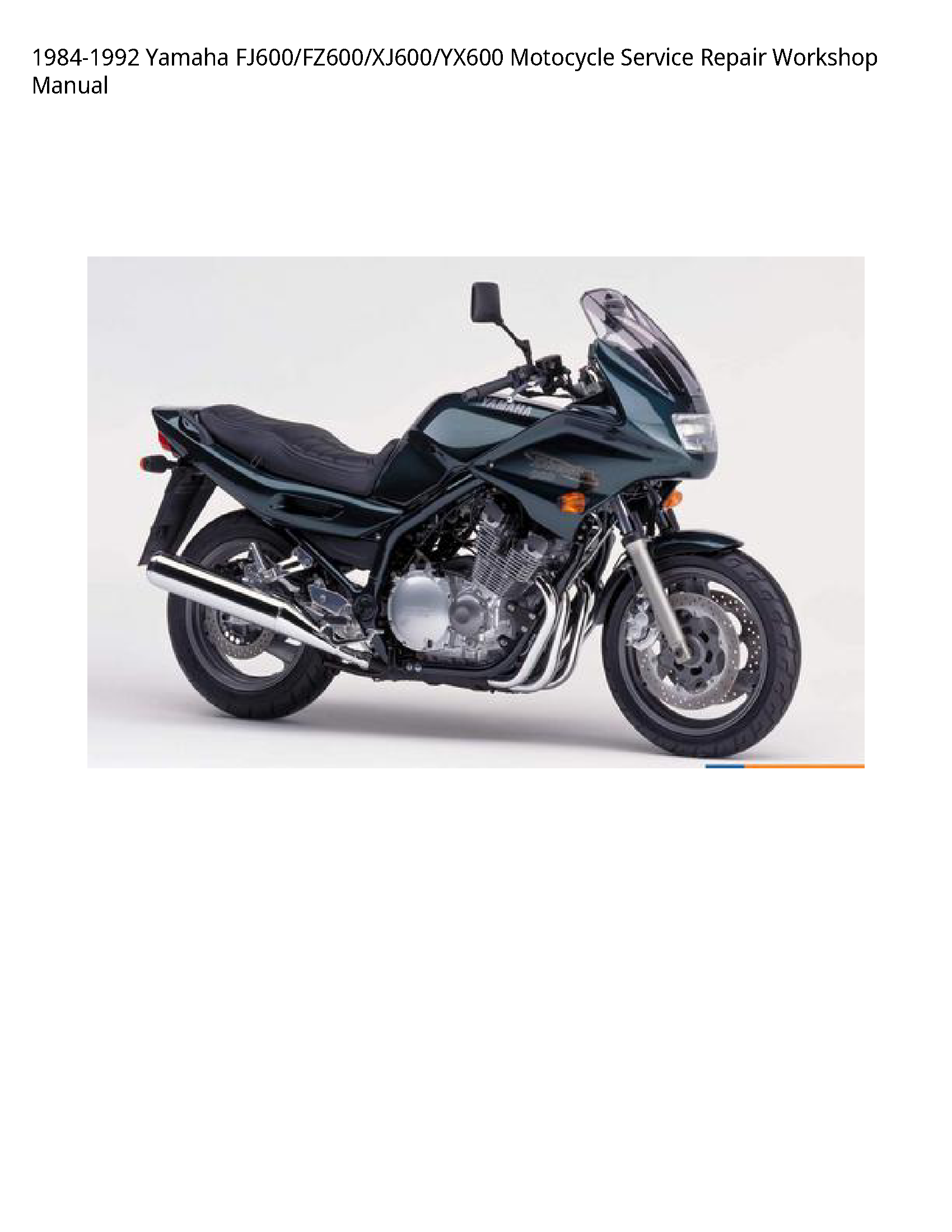 Yamaha FJ600 Motocycle manual