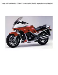 1984-1993 Yamaha FJ1100 & FJ1200 Motocycle Service Repair Workshop Manual preview