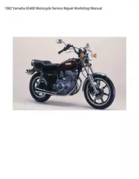 1982 Yamaha XS400 Motocycle Service Repair Workshop Manual preview