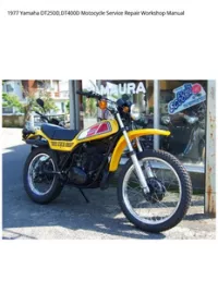 1977 Yamaha DT250D DT400D Motocycle Service Repair Workshop Manual preview