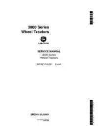 John Deere 3000 Series Wheel Tractors Technical Service Manual- sm2041 preview