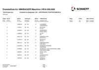 2007 Terex Schaeff HR16-358-2065 Mini Excavator Workshop Parts Catalog Manual preview