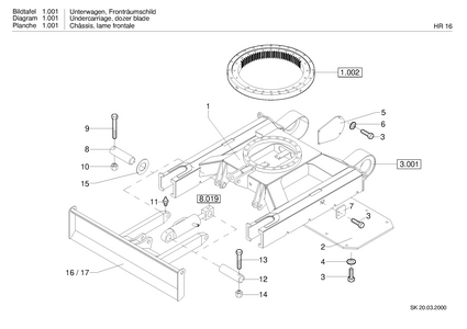 Terex HR16-358-2065 Schaeff Mini Excavator Parts Catalog service manual