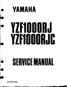 Yamaha YZF1000RJ(C) Motocycle manual