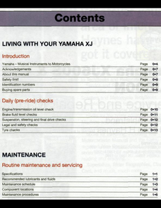 Yamaha XJ600S(N) Motocycle service manual