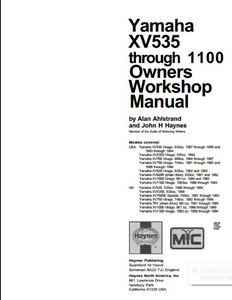 Yamaha XV V-Twins Motocycle manual
