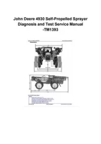 John Deere 4930 Self-Propelled Sprayer Diagnosis and Test Service Manual -TM1393 preview