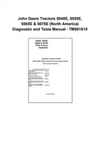 John Deere Tractors 5045E, 5055E, 5065E & 5075E (North America) Diagnostic and Tests Manual - TM901619 preview