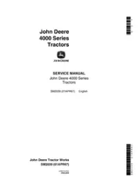 John Deere 4000 Series Tractors Technical Service Manual -sm2039 preview