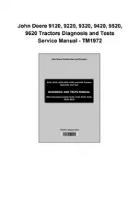 John Deere 9120, 9220, 9320, 9420, 9520, 9620 Tractors Diagnosis and Tests Service Manual - TM1972 preview