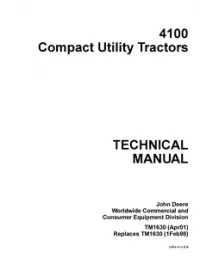 John Deere 4100 Tractor Service Manual -tm1630 preview