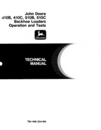 John Deere 410B 410C 510B 510C Backhoe Loaders Operation and test Tecnical Manual - TM1468 preview