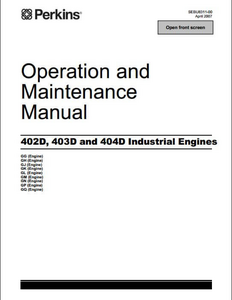 Perkins 402D  Industrial Engine manual