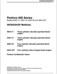 Perkins 400 Series Engine manual