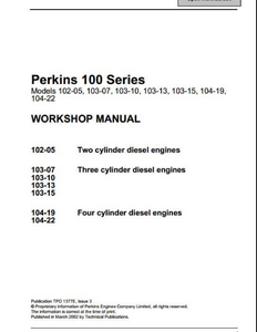 Perkins 100 Series Engine manual pdf