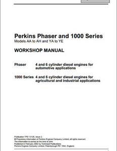 Perkins 1000 Phaser  Series Engine manual