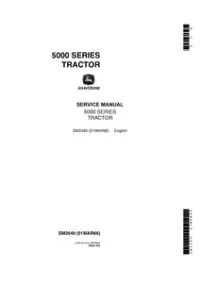 John Deere 5000 Series Tractors Technical Service Manual - sm2040 preview