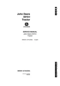 John Deere 5010-l Tractor Technical Service Manual - sm2051 preview