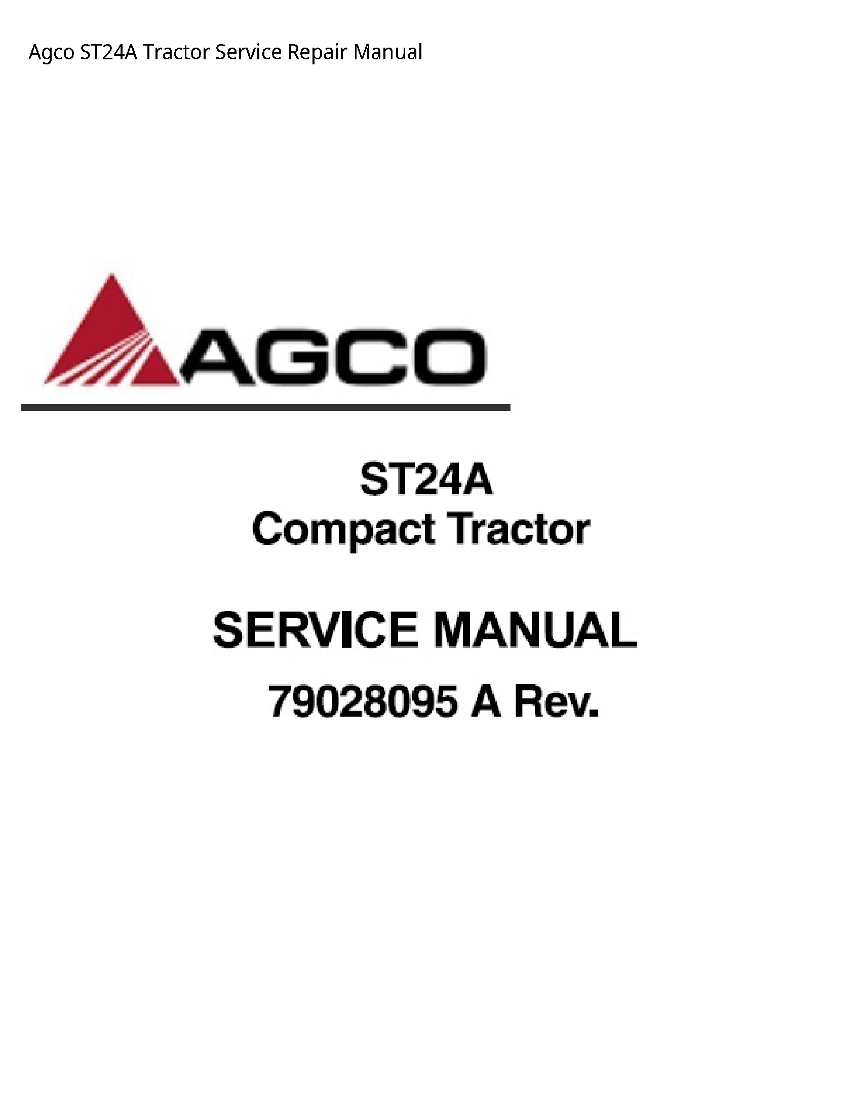 AGCO ST24A Tractor manual