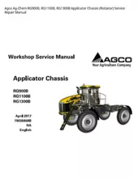 Agco Ag-Chem RG900B  RG1100B  RG1300B Applicator Chassis (RoGator) Service Repair Manual preview