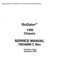 Agco Ag-Chem 1396 RoGator Chassis Service Repair Manual preview