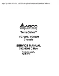 Agco Ag-Chem TG7300   TG8300 Terragator Chassis Service Repair Manual preview