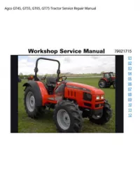 Agco GT45  GT55  GT65  GT75 Tractor Service Repair Manual preview