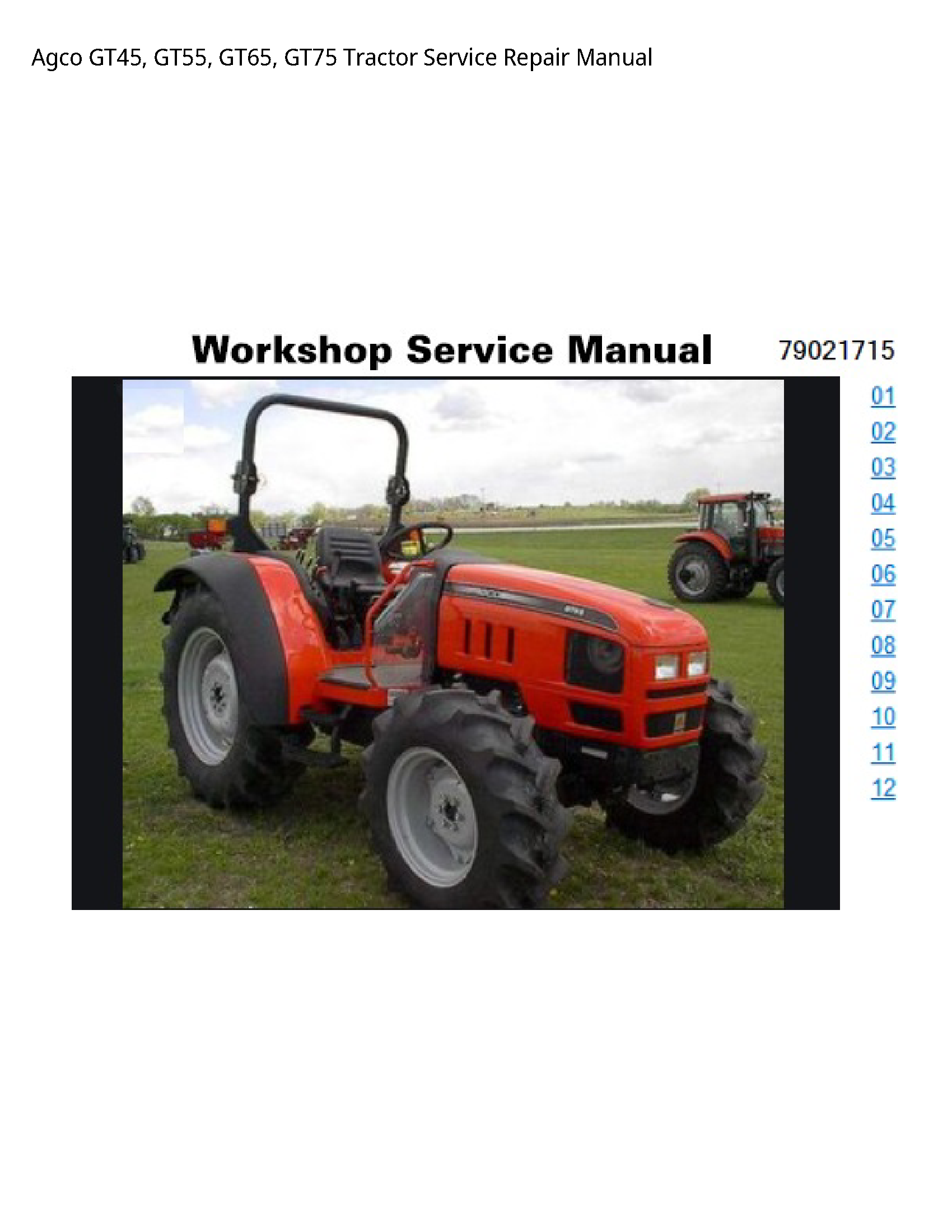 AGCO GT45 Tractor manual