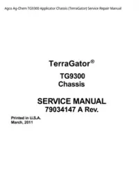 Agco Ag-Chem TG9300 Applicator Chassis (TerraGator) Service Repair Manual preview