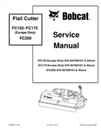 Bobcat Flail Cutter FC155/FC175/FC200 Service Repair Workshop Manual preview