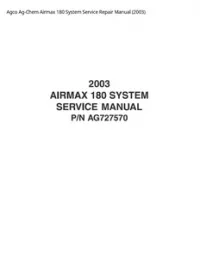 Agco Ag-Chem Airmax 180 System Service Repair Manual (2003) preview
