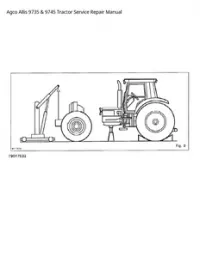 Agco Allis 9735 & 9745 Tractor Service Repair Manual preview