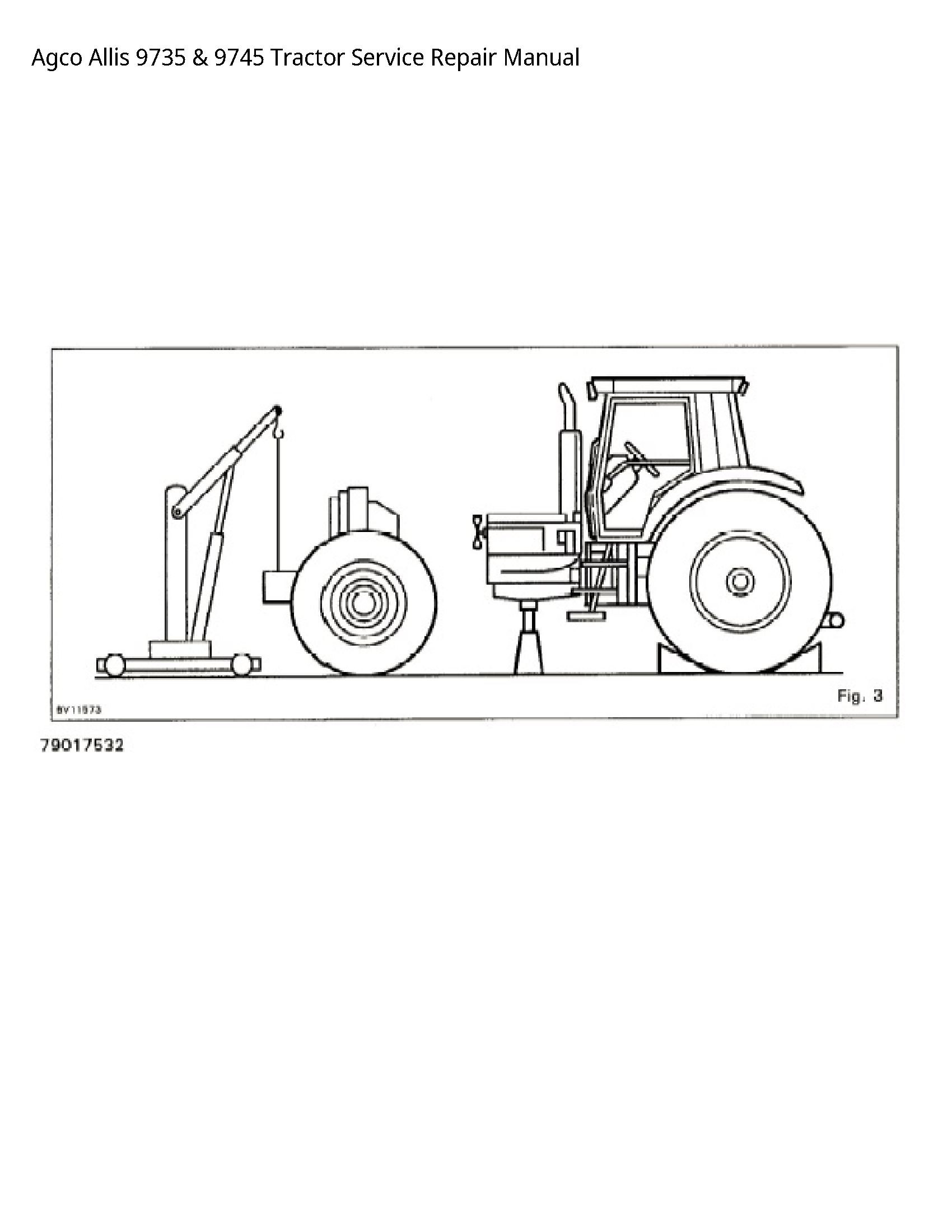 AGCO 9735 Allis Tractor manual
