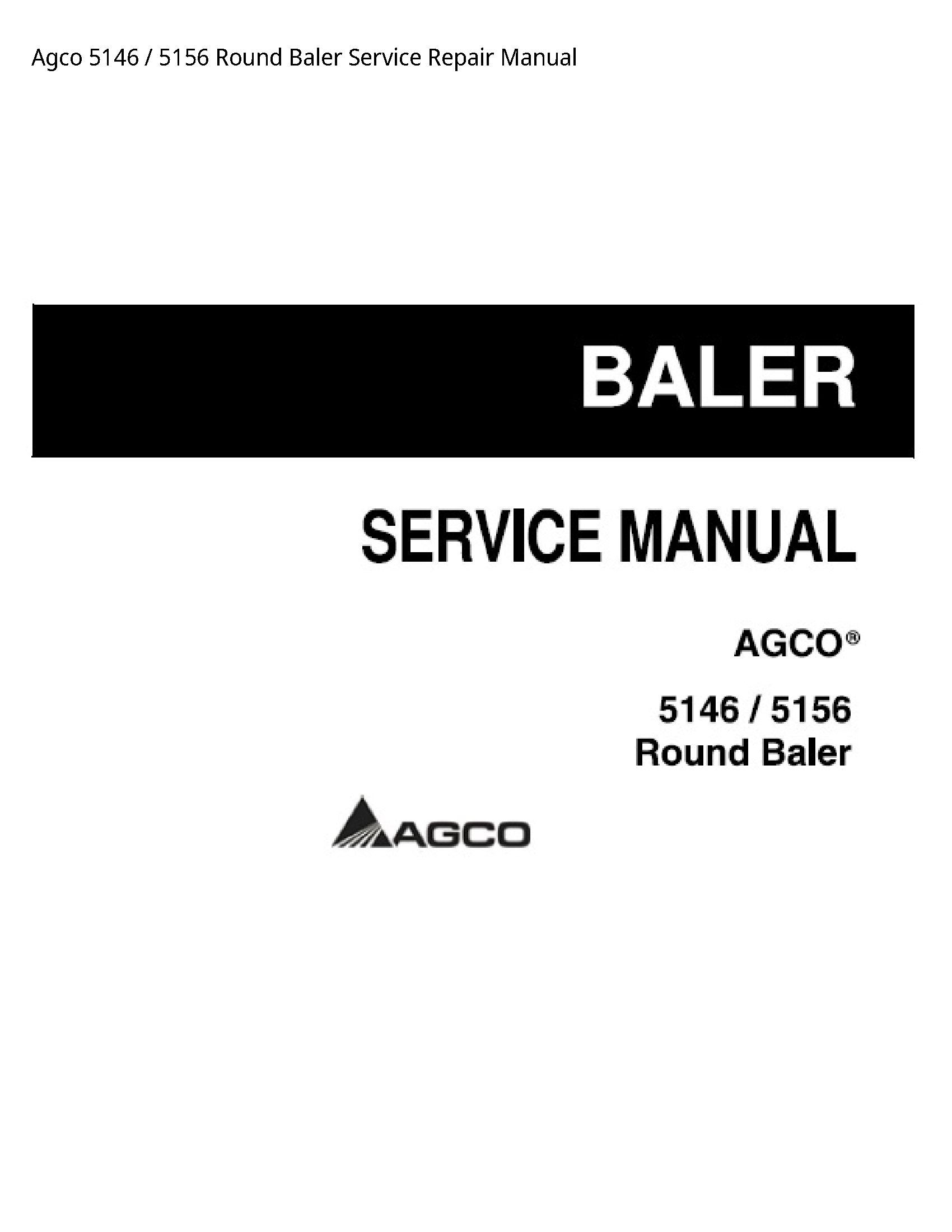 AGCO 5146 Round Baler manual