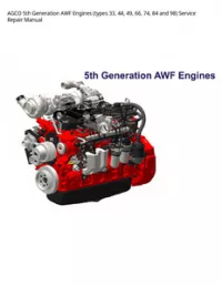 AGCO 5th Generation AWF Engines (types 33  44  49  66  74  84 and 98) Service Repair Manual preview