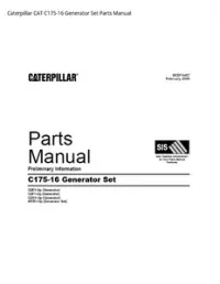 Caterpillar CAT C175-16 Generator Set Parts Manual preview