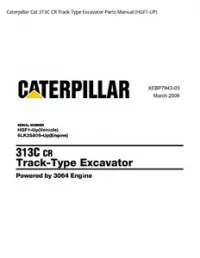 Caterpillar Cat 313C CR Track Type Excavator Parts Manual (HGF1-UP) preview