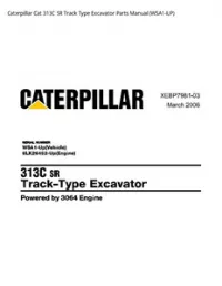 Caterpillar Cat 313C SR Track Type Excavator Parts Manual (WSA1-UP) preview